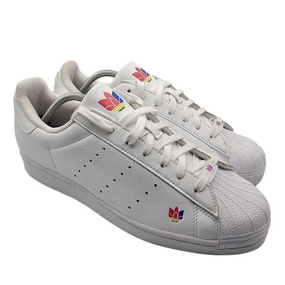 Adidas Superstar Pure Men 10.5 Athletic Sneaker Casual Shoes White FZ2153