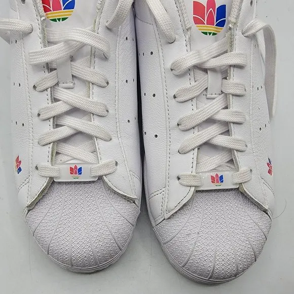 Adidas Superstar Pure Men 10.5 Athletic Sneaker Casual Shoes White FZ2153