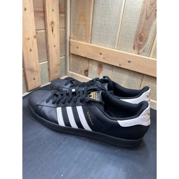 Adidas Superstar Superstar ADV Shoes Mens Size 20 Black/White Leather Shoes