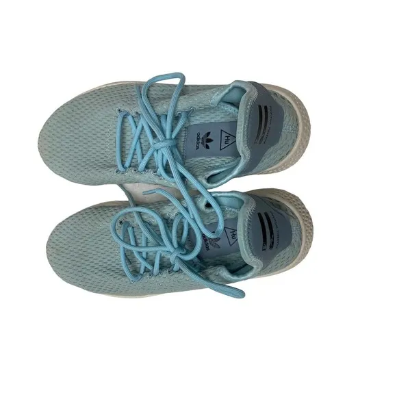 Adidas Tennis Hu X Pharrell Williams Ice Blue CP9802 Youth 6.5 Sneaker Shoes