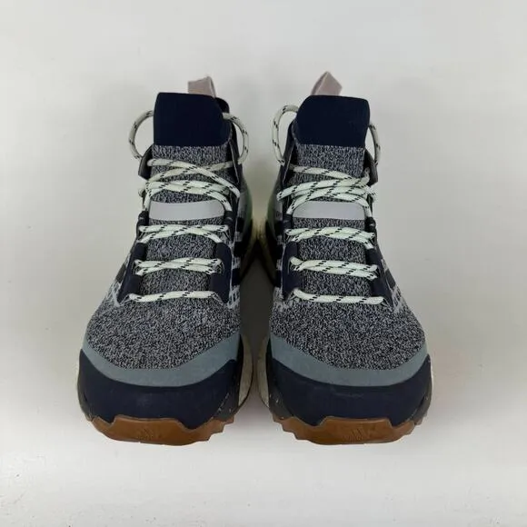 Adidas Terrex Free Hiker Hiking Shoes Women's 6.5 Gray Lace-Up Round Toe Mid Top