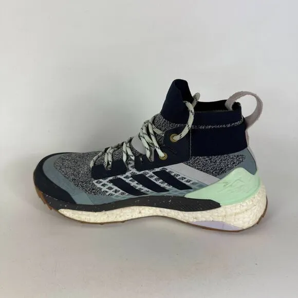 Adidas Terrex Free Hiker Hiking Shoes Women's 6.5 Gray Lace-Up Round Toe Mid Top