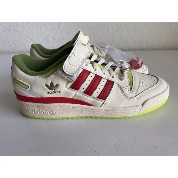 Adidas The Grinch Forum Low Fashion Sneakers ID3512 Men’s Sz 10 Charms Laces NEW