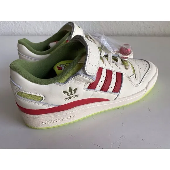 Adidas The Grinch Forum Low Fashion Sneakers ID3512 Men’s Sz 10 Charms Laces NEW