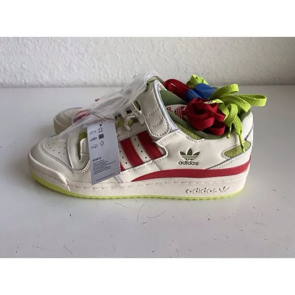 Adidas The Grinch Forum Low Fashion Sneakers ID3512 Men’s Sz 10 Charms Laces NEW