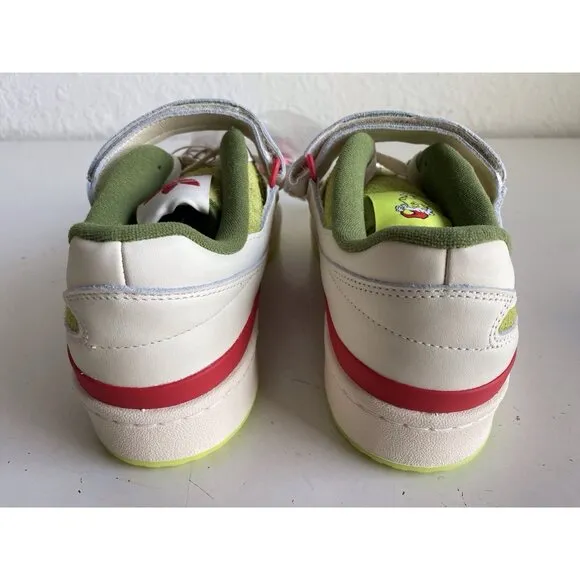 Adidas The Grinch Forum Low Fashion Sneakers ID3512 Men’s Sz 10 Charms Laces NEW