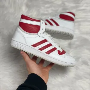 Adidas Top Ten RB Mid Womens Casual Shoes White Red HP9547 NEW Multi Sz