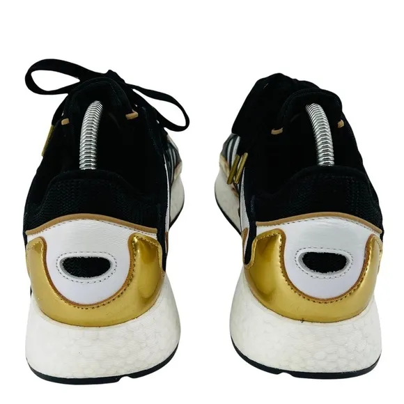 ADIDAS Tresc Run Black &amp; Metallic Gold 90’s Inspired Design Sneakers Size 7M/8W
