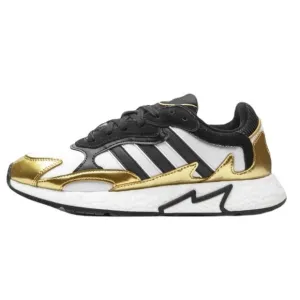 ADIDAS Tresc Run Black &amp; Metallic Gold 90’s Inspired Design Sneakers Size 7M/8W