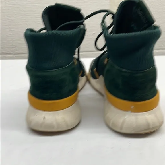 Adidas Tubular Primeknit Green and Tan (almost gold) High-Top Sneakers Size 12