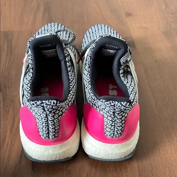 Adidas Ultraboost Black and Pink Running Shoes