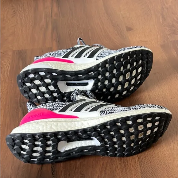 Adidas Ultraboost Black and Pink Running Shoes