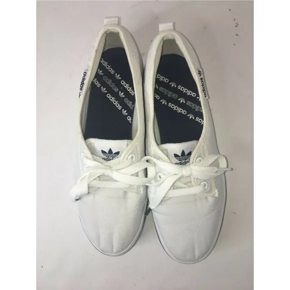 Adidas Women Sneaker White Casual Comfy Shoes Flat