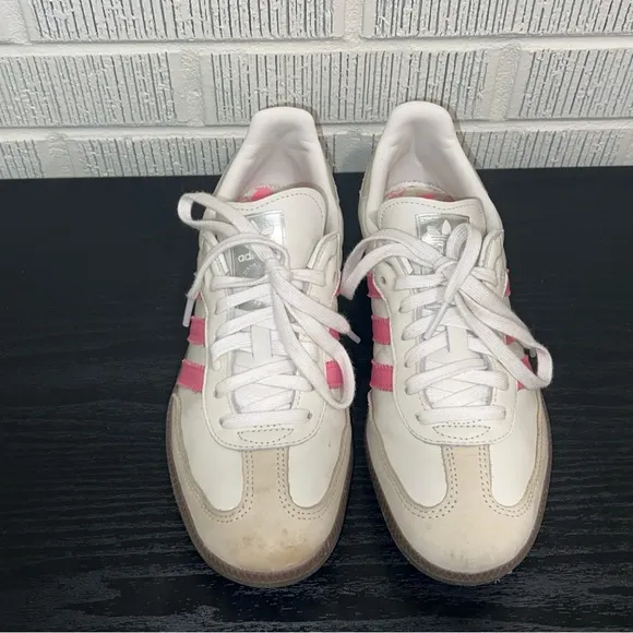 ADIDAS Women's Samba Lucid Pink and White Sneakers