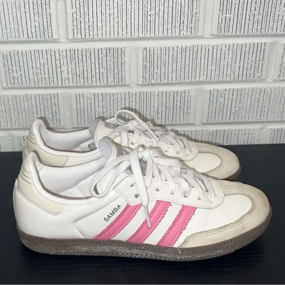 ADIDAS Women's Samba Lucid Pink and White Sneakers