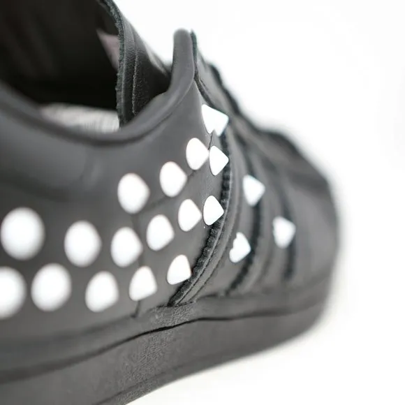adidas Womens Superstar Studded Black White FV3343
