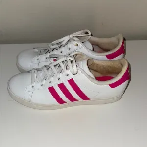 Adidas Women's White and Pink Sneakers