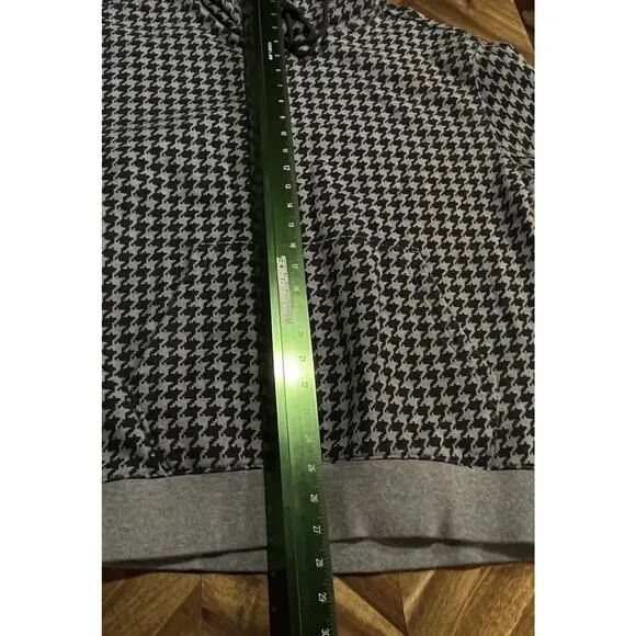 Adidas X Ivy Park Hoodie Heavyweight Houndstooth Pullover Sweatshirt Medium