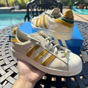 Adidas Yara Shahidi x Superstar Cream Legacy Gold Men's Shoes GZ2764 Size 4