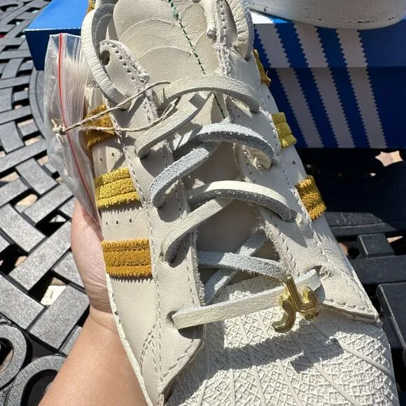 Adidas Yara Shahidi x Superstar Cream Legacy Gold Men's Shoes GZ2764 Size 4