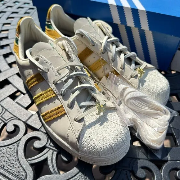 Adidas Yara Shahidi x Superstar Cream Legacy Gold Men's Shoes GZ2764 Size 4