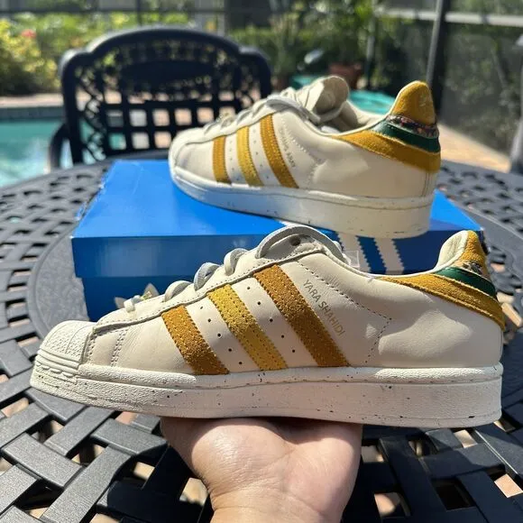 Adidas Yara Shahidi x Superstar Cream Legacy Gold Men's Shoes GZ2764 Size 4