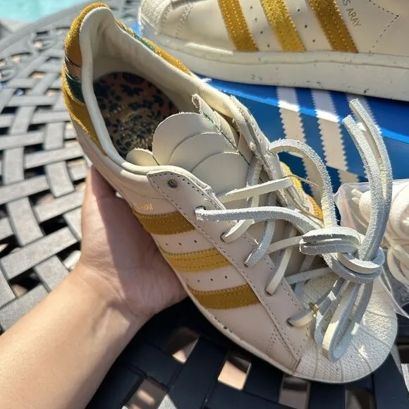 Adidas Yara Shahidi x Superstar Cream Legacy Gold Men's Shoes GZ2764 Size 4