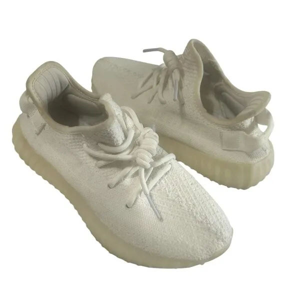Adidas Yeezy Boost 350 V2 CP9366 Triple White Running Shoes Sneakers Size 6