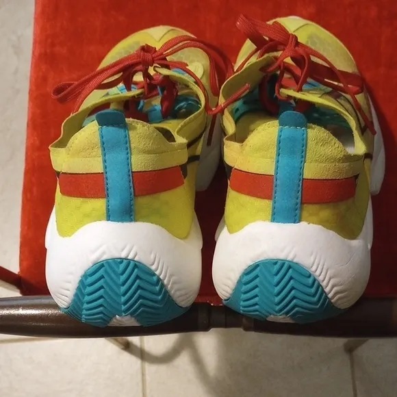 Adidas Yellow and Red Athletic Shoes with Modern Design
