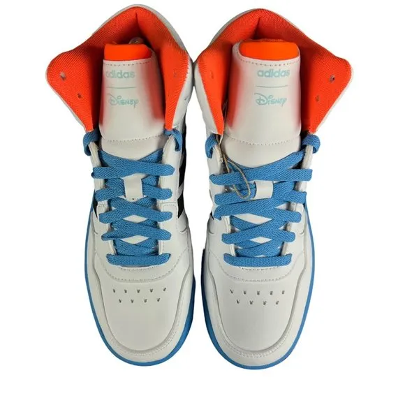 Adidas Youth Hoops Mid 3.0 Mickey White Blue Shoes GY6634 Size 1 - 6 K (GS)