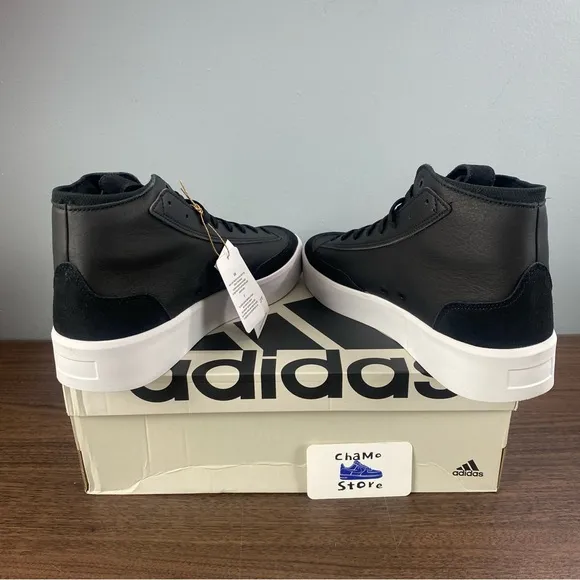 Adidas ZNSOREDHi Leather Sneaker Shoes Black White IG0437 Men’s Sz 11.5