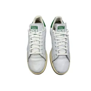 Adidas Stan Smith Shoes Men's US 9 White Green Leather Preowned