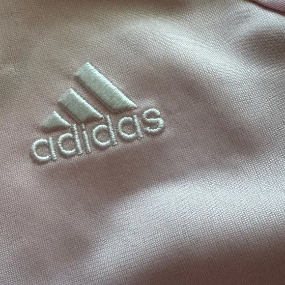 ADORABLE pink ADIDAS sweat suit w/ classic white stripes!Keep her looking cute💕