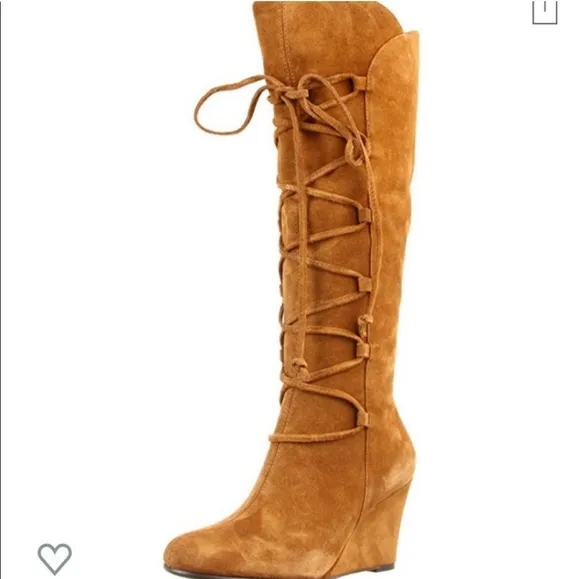 Aerosoles Plum Sauce Black Suede Knee High Boots