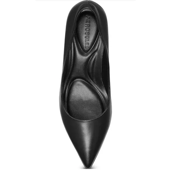 Aerosoles Women's Ivory Black Leather Heels: Comfort &amp; Style, SZ 11, MSRP $160