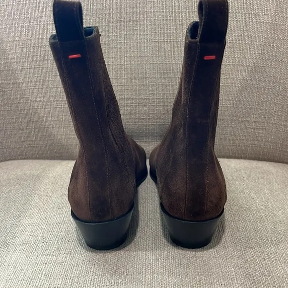 Aeyde Belinda Pointed Toe Suede Ankle Boots Size 37