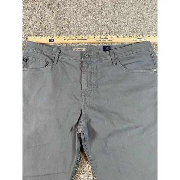 AG Adriano Goldschmied Pants Mens 40x34 The Protege Grey Denim Jean Straight Leg