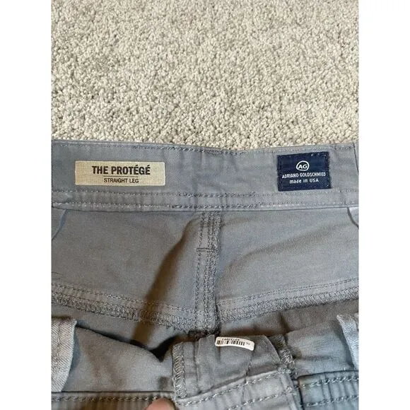 AG Adriano Goldschmied Pants Mens 40x34 The Protege Grey Denim Jean Straight Leg