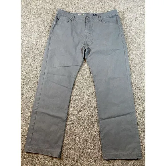 AG Adriano Goldschmied Pants Mens 40x34 The Protege Grey Denim Jean Straight Leg