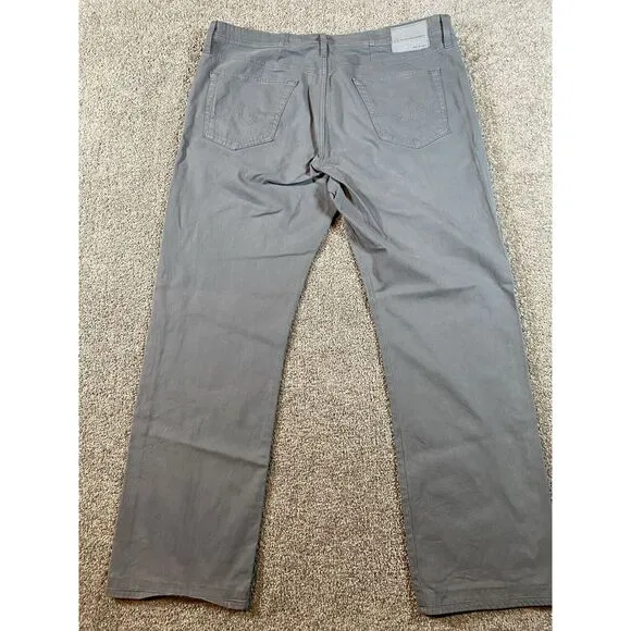 AG Adriano Goldschmied Pants Mens 40x34 The Protege Grey Denim Jean Straight Leg
