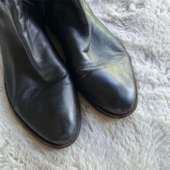 AGL Riding Boots in Black Suede and Leather Size 38