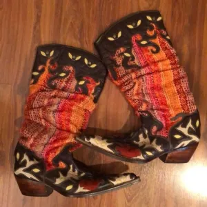 Agnes Florence Hand crafted unique cowboy boots ￼38
