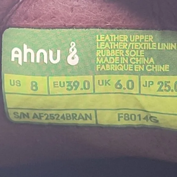 Ahnu Men's Brown Leather Casual Oxford Shoes F8014G US Size 8