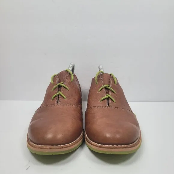 Ahnu Men's Brown Leather Casual Oxford Shoes F8014G US Size 8