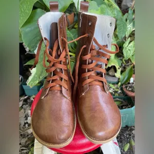 Aintap handmade barefoot leather boots size 38