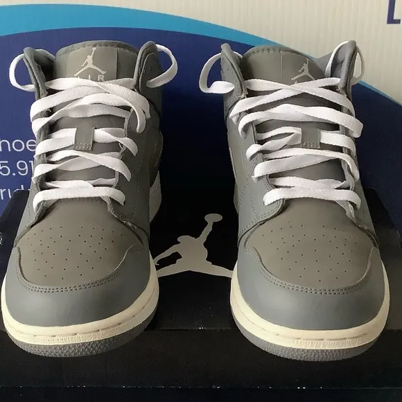 Air Jordan 1 Mid Cool Grey Kids 7y