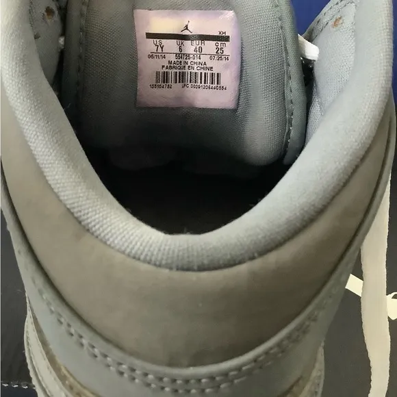 Air Jordan 1 Mid Cool Grey Kids 7y