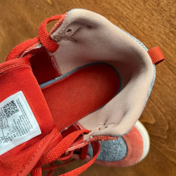 Air Jordan 1 Mid Denim/Red Suede 2.5Y