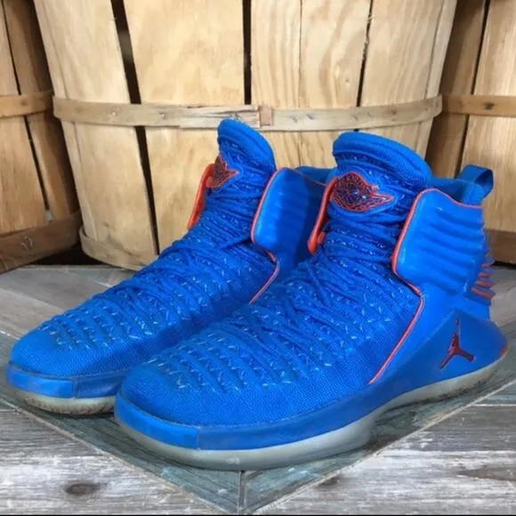 Air Jordan 32 BG Russell Westbrook Blue AA1254-400 Basketball Shoes Boys Size 5