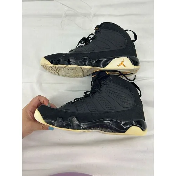 Air Jordan 9 Retro &quot;Citrus&quot; 2010 Black/Yellow Kids Sneaker Size 7Y 7 Youth